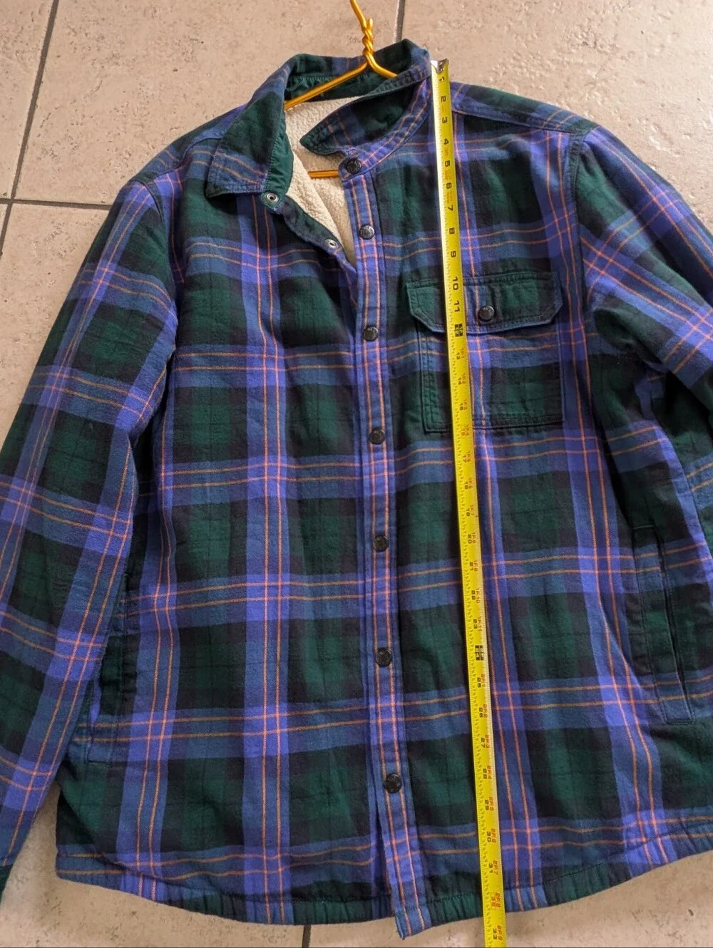 The North Face Men’s Campshire Sherpa Shirt/jacket PLAID GREEN/PURPLE XL